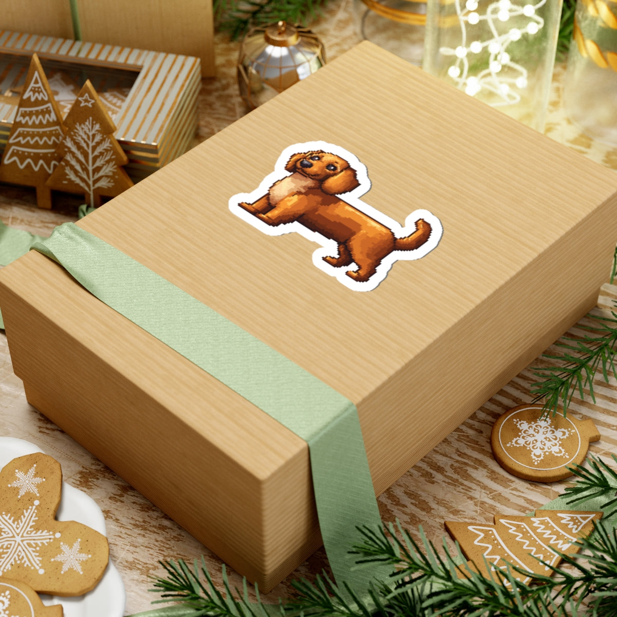 Wiener Dog 4 inch Pixel Sticker