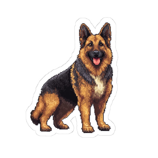 Fun 4" German Shepherd Dog Pixel Sticker
