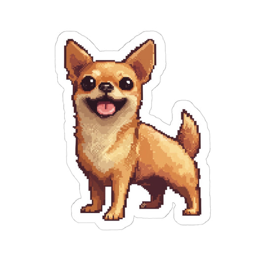Cool Chihuahua Dog 4" Pixel Sticker