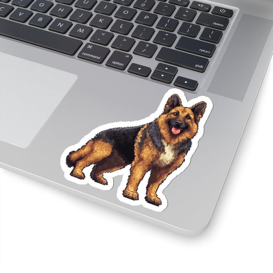 Fun 4" German Shepherd Dog Pixel Sticker