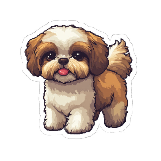Shih Tzu Dog 4" Pixel Sticker